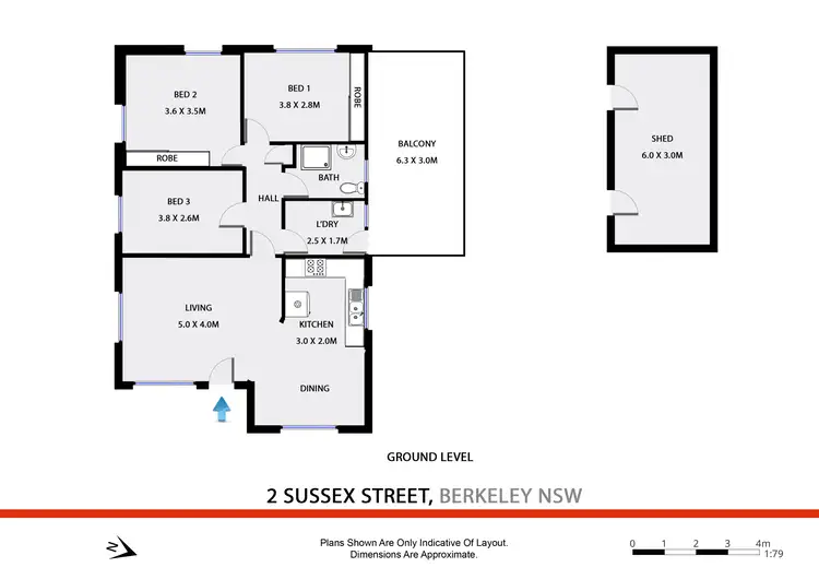 Floorplan of Homely house listing, 2 Sussex Street, Berkeley NSW 2506
