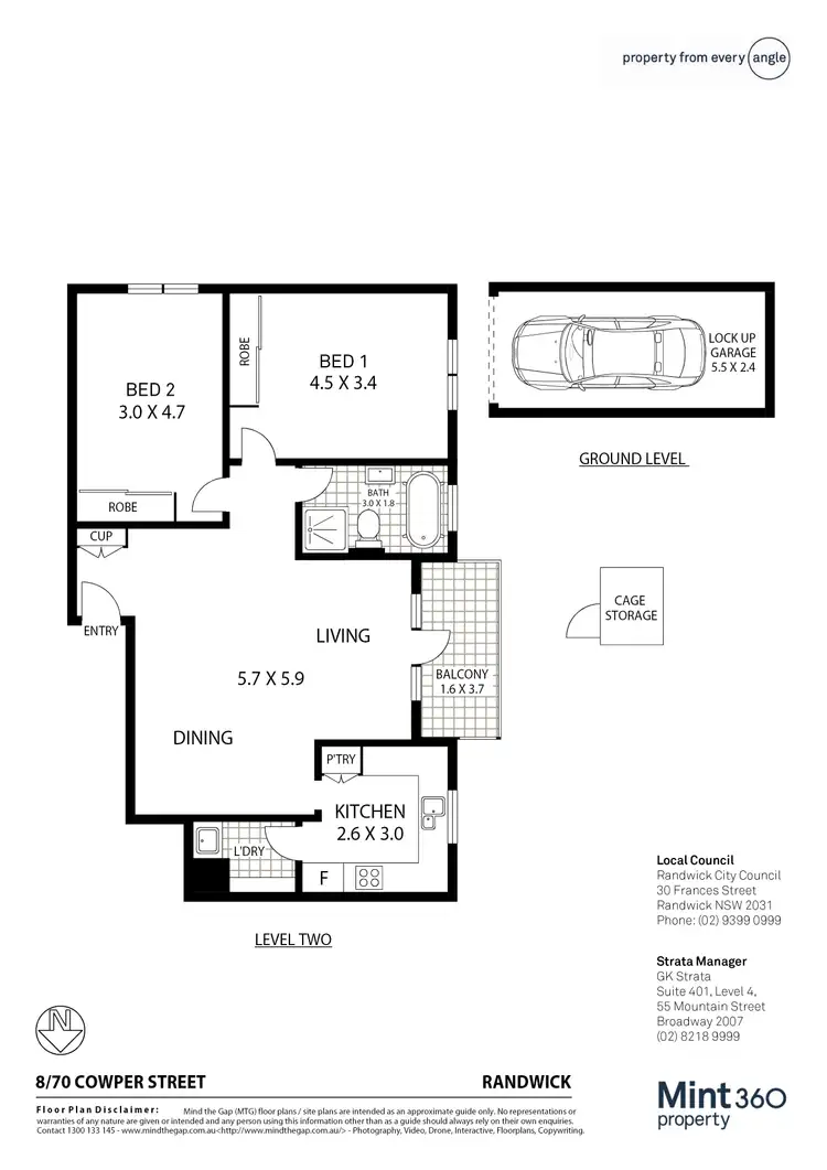 Floorplan of Homely apartment listing, 8/70 Cowper Street, Randwick NSW 2031