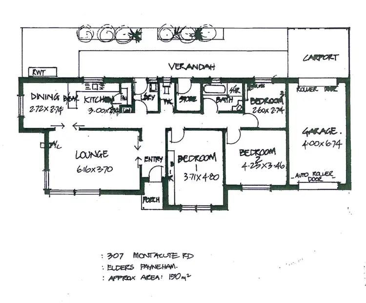 Floorplan of Homely unit listing, 1 / 307 Montacute Road, Athelstone SA 5076