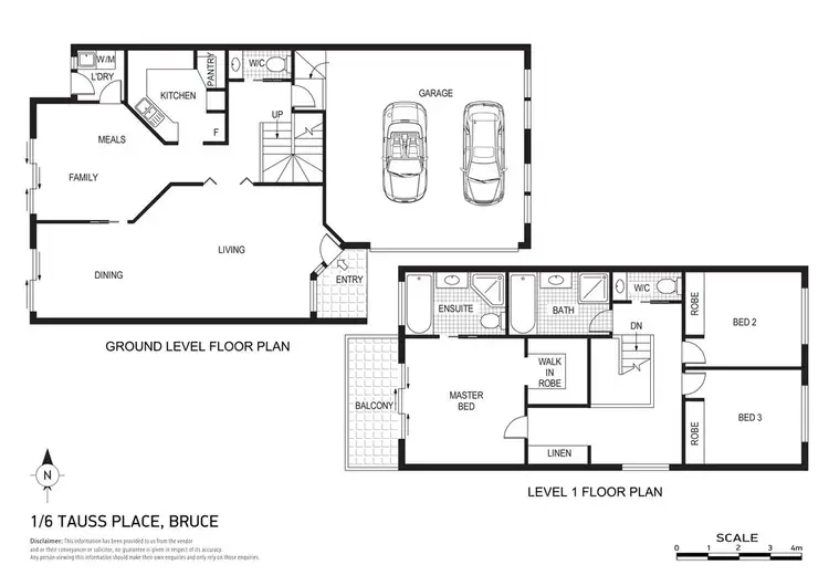 Floorplan of Homely townhouse listing, 1/6 Tauss Place, Bruce ACT 2617