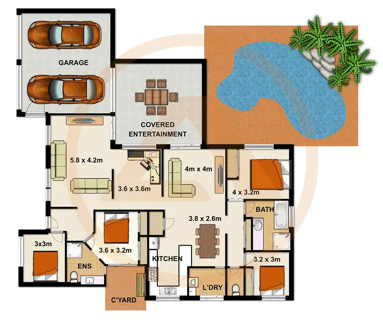 Floorplan of Homely house listing, 23 Rainbowridge Crescent, Algester QLD 4115