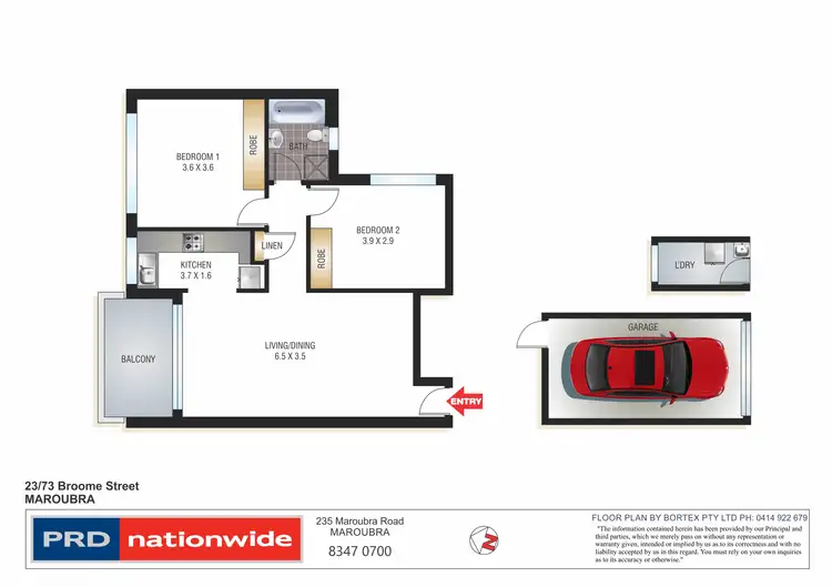 Floorplan of Homely unit listing, 23/73 Broome Street, Maroubra NSW 2035
