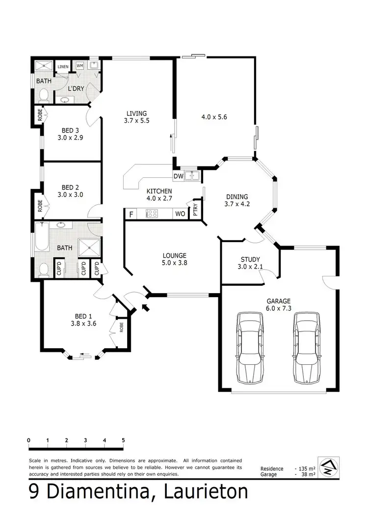 Floorplan of Homely house listing, 9 Diamentina Way, Laurieton NSW 2443