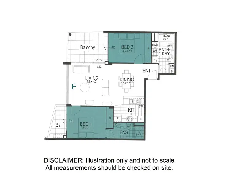 Floorplan of Homely apartment listing, 63/131 Adelaide Terrace, East Perth WA 6004