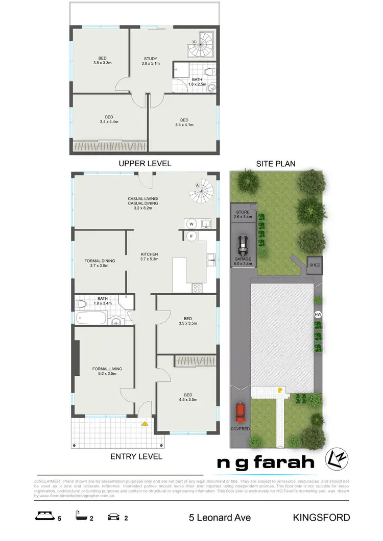 Floorplan of Homely house listing, 5 Leonard Avenue, Kingsford NSW 2032