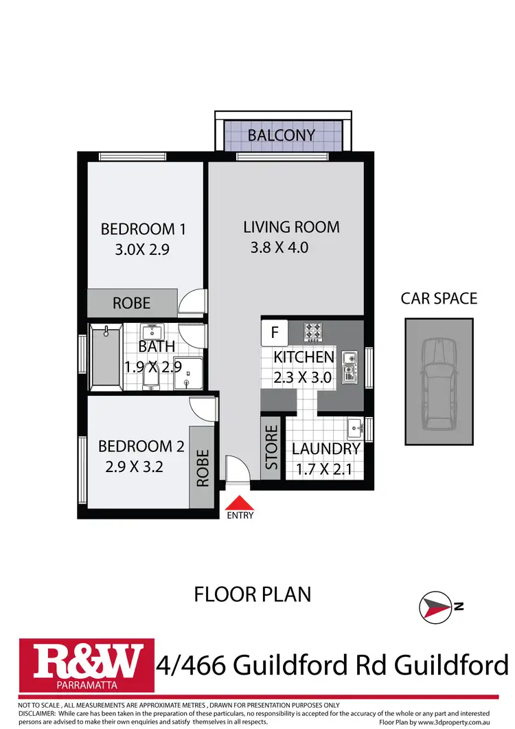 Floorplan of Homely apartment listing, 4/466 Guildford Road, Guildford NSW 2161