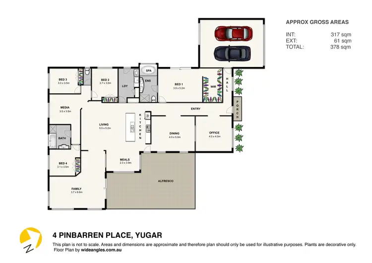 Floorplan of Homely house listing, 4 Pinbarren Place, Yugar QLD 4520