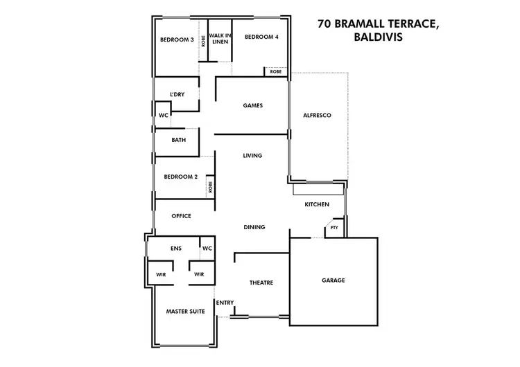 Floorplan of Homely house listing, 70 Bramall Terrace, Baldivis WA 6171