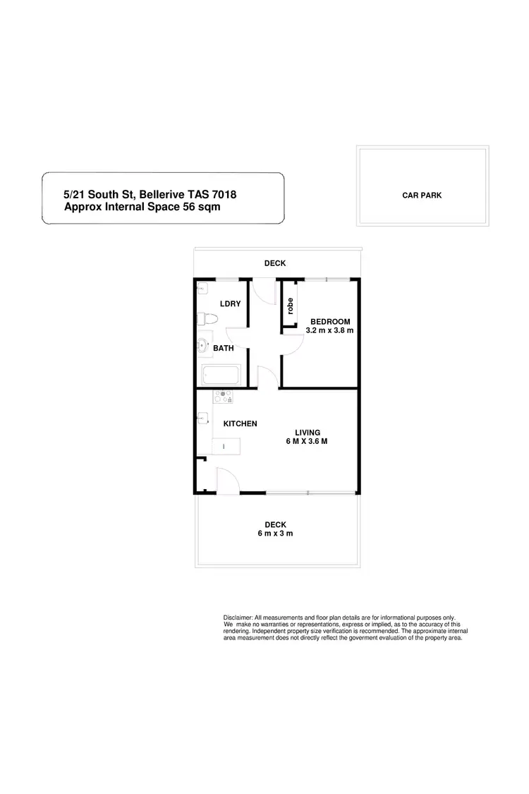Floorplan of Homely unit listing, 5/21 South Street, Bellerive TAS 7018