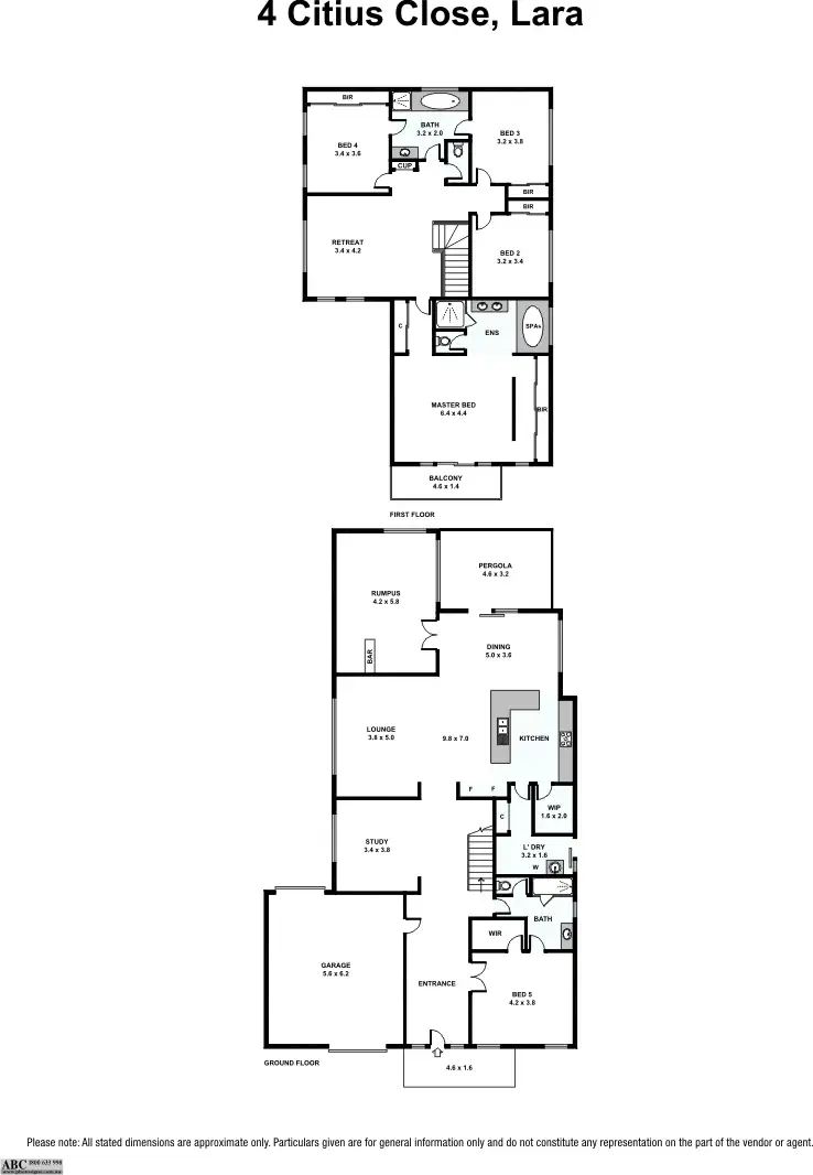 Floorplan of Homely house listing, 4 Citius Close, Lara VIC 3212