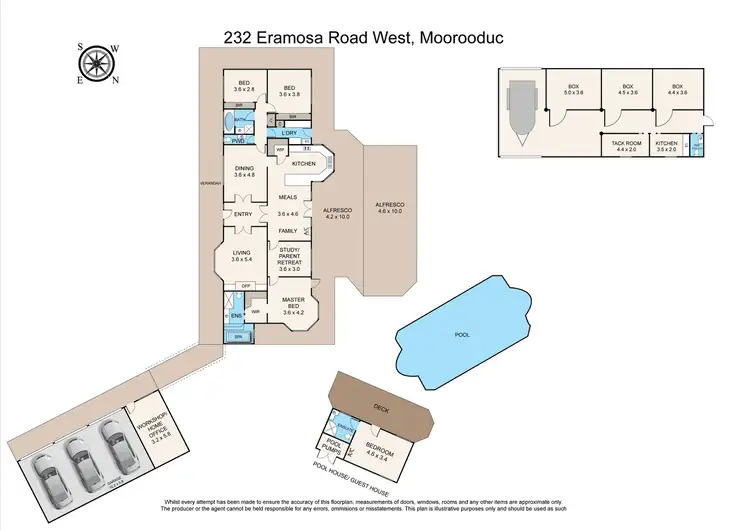 Floorplan of Homely rural property listing, 232 Eramosa Road West, Moorooduc VIC 3933