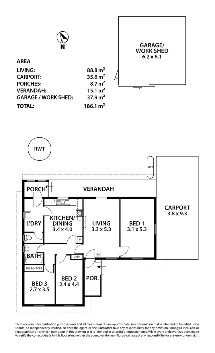 Floorplan of Homely house listing, 10 Dunbarton Road, Strathalbyn SA 5255