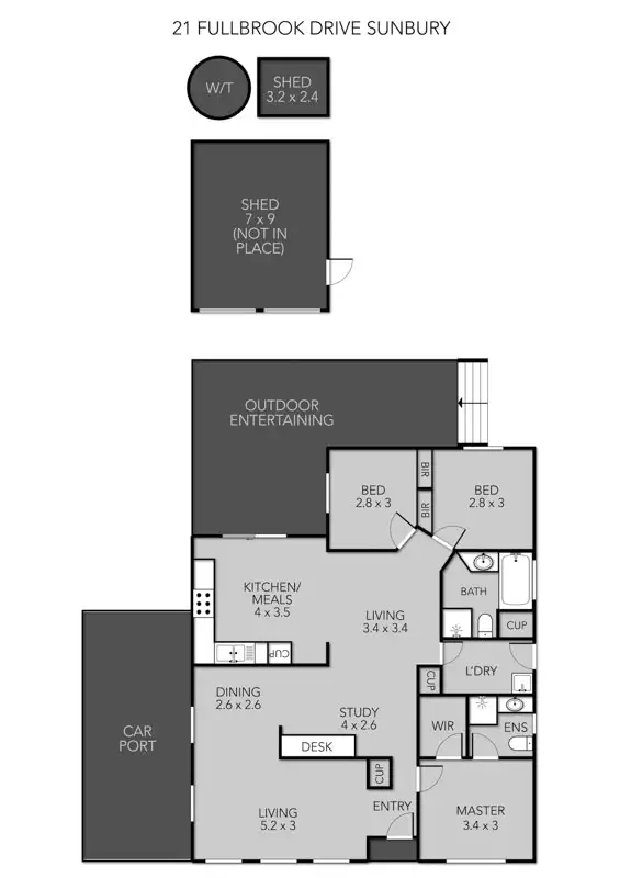 Floorplan of Homely house listing, 21 Fullbrook Drive, Sunbury VIC 3429