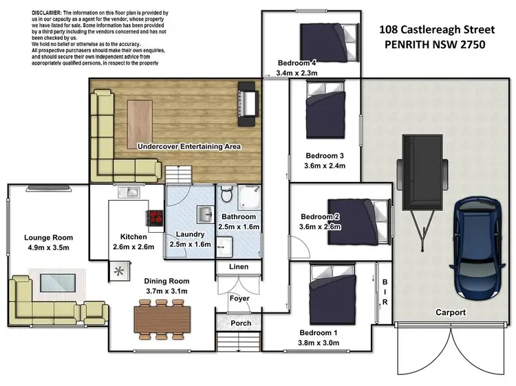 Floorplan of Homely house listing, 108 Castlereagh Street, Penrith NSW 2750