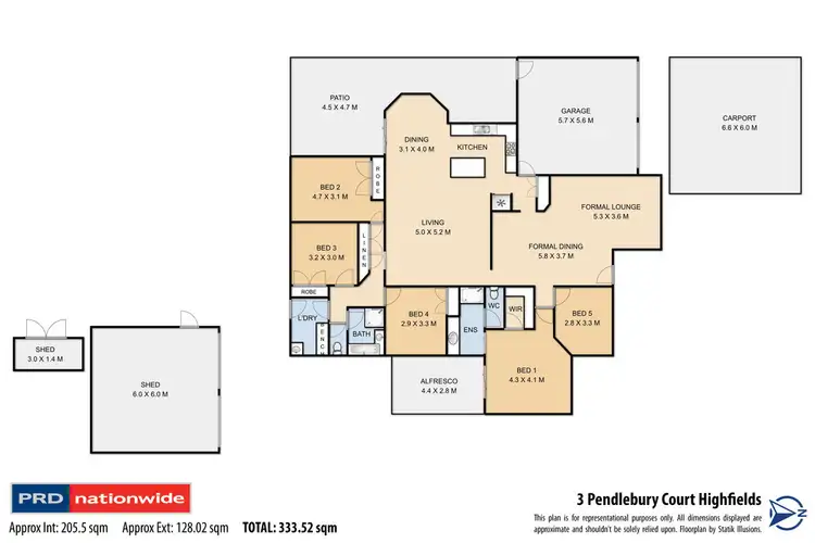 Floorplan of Homely house listing, 3 Pendlebury Court, Highfields QLD 4352