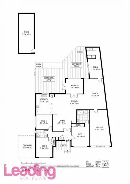 Floorplan of Homely house listing, 33 Miller Street, Sunbury VIC 3429