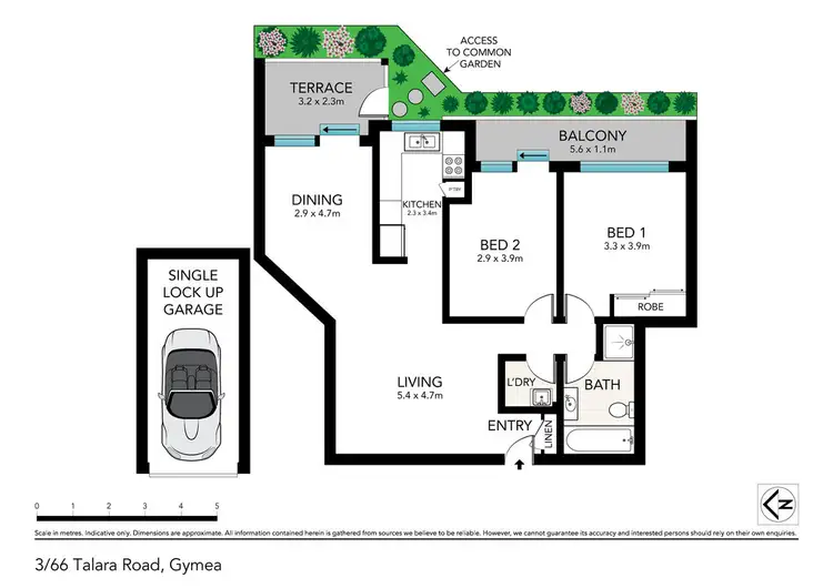 Floorplan of Homely unit listing, 3/66 Talara Road, Gymea NSW 2227