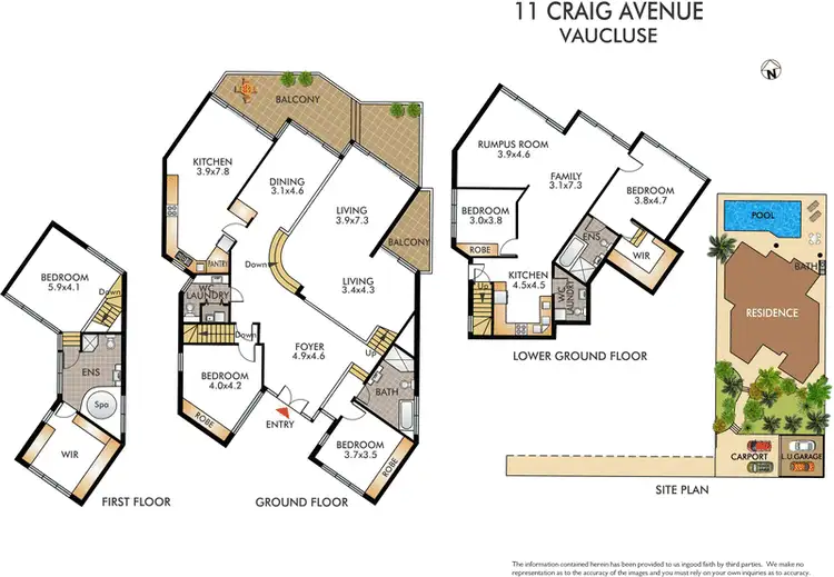 Floorplan of Homely house listing, 11 Craig Avenue, Vaucluse NSW 2030