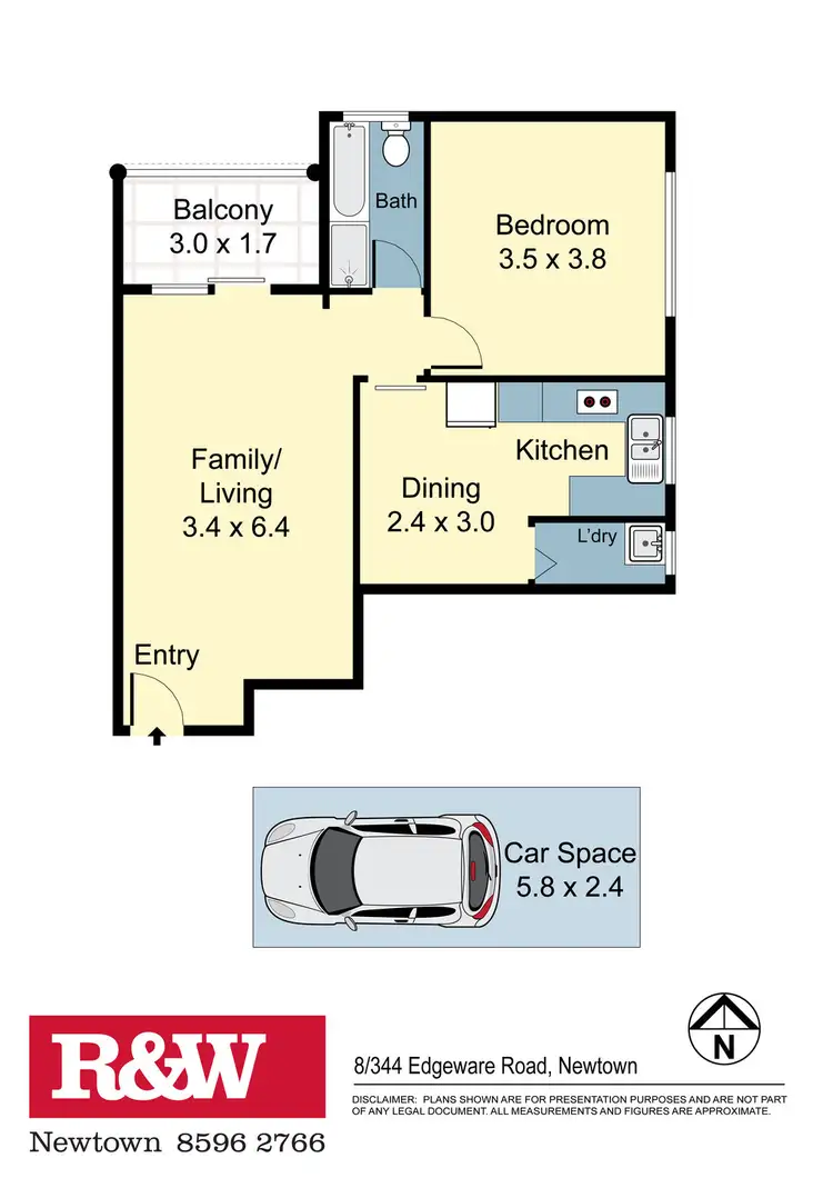Floorplan of Homely apartment listing, 8/344 Edgeware Road, Newtown NSW 2042