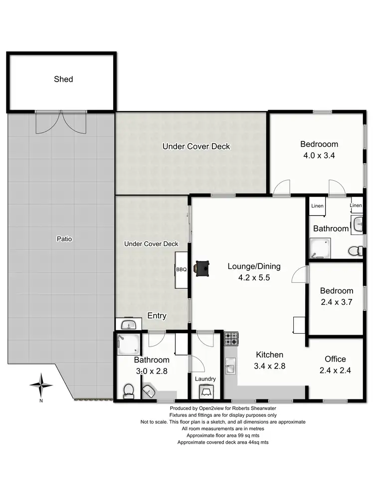 Floorplan of Homely house listing, 99 Marana Drive, Bakers Beach TAS 7307