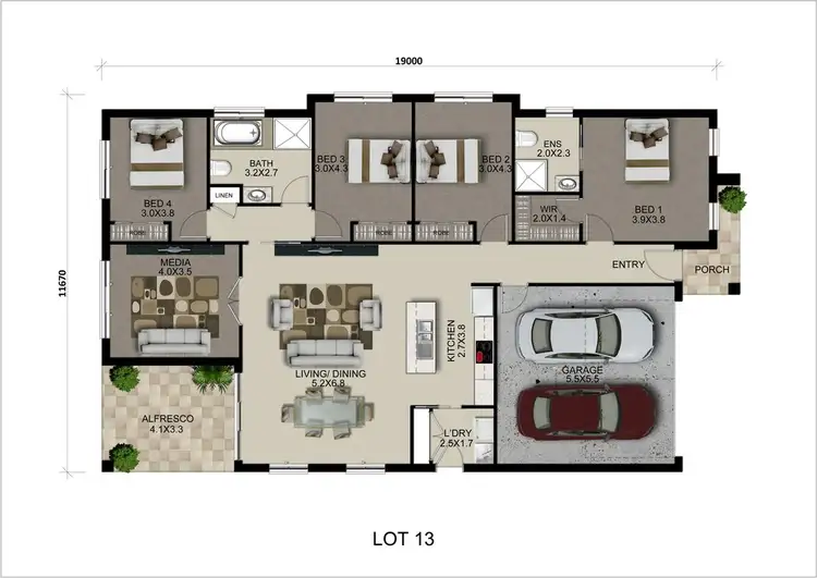 Floorplan of Homely house listing, 13 Dobroyd Avenue, Camden NSW 2570