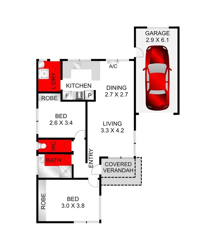 Floorplan of Homely house listing, 2/1 Apollo Place, Whittington VIC 3219