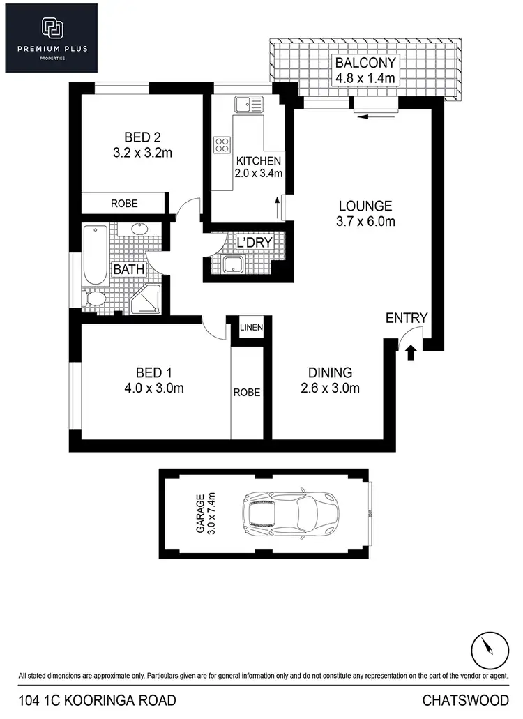 Floorplan of Homely apartment listing, 104/1C Kooringa Road, Chatswood NSW 2067