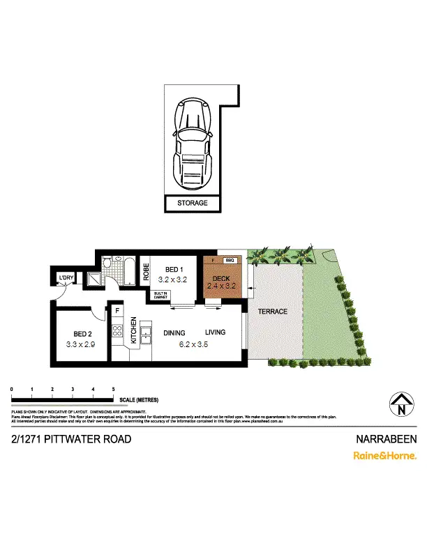 Floorplan of Homely unit listing, 2/1271 Pittwater Road, Narrabeen NSW 2101