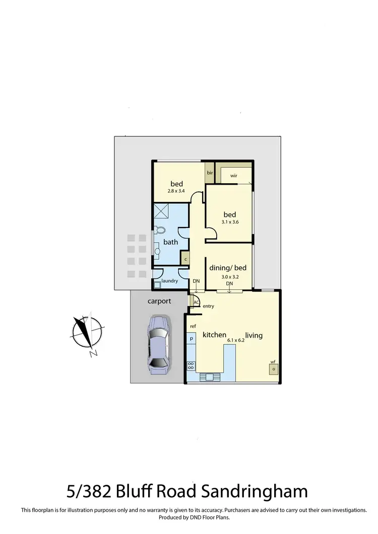Floorplan of Homely townhouse listing, 5/382 Bluff Road, Sandringham VIC 3191