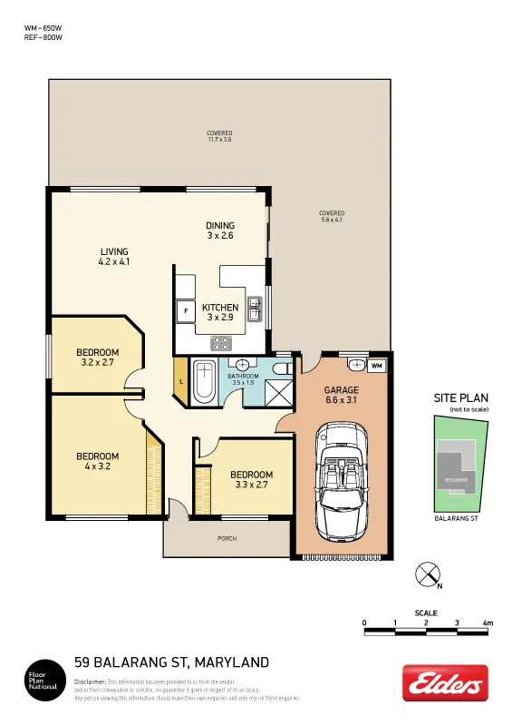 Floorplan of Homely house listing, 59 Balarang Street, Maryland NSW 2287