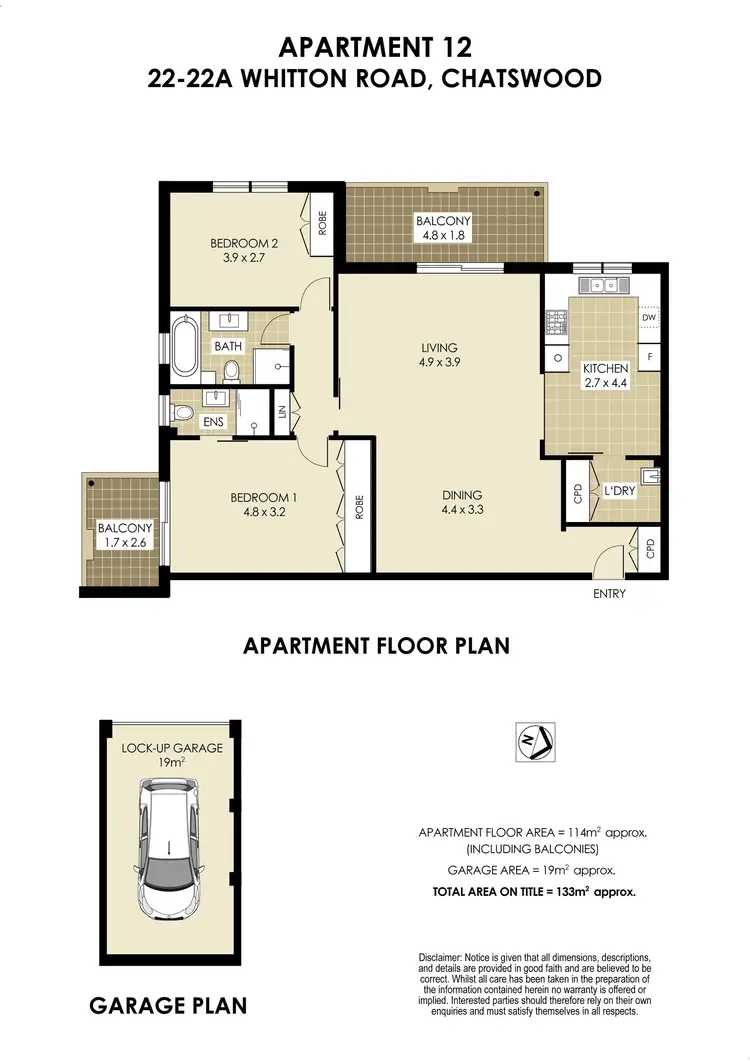 Floorplan of Homely unit listing, 12/22 Whitton Road, Chatswood NSW 2067