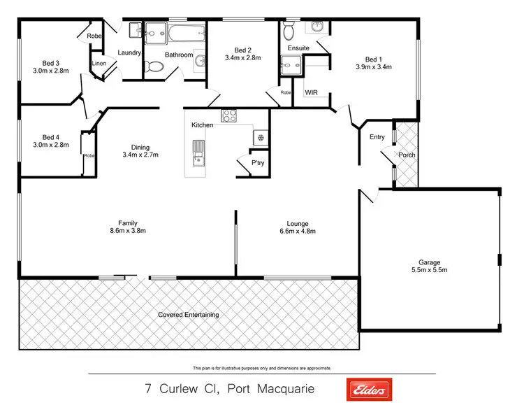 Floorplan of Homely house listing, 7 Curlew Close, Port Macquarie NSW 2444