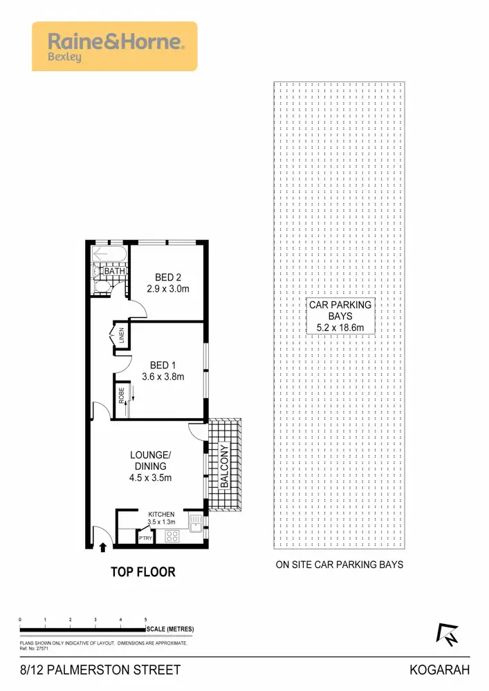 Floorplan of Homely unit listing, 8/12 Palmerston Street, Kogarah NSW 2217