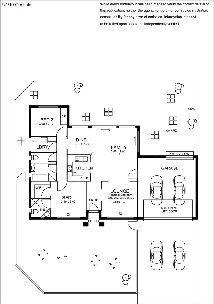 Floorplan of Homely house listing, Residence 1/19 Gosfield Crescent, Hampstead Gardens SA 5086