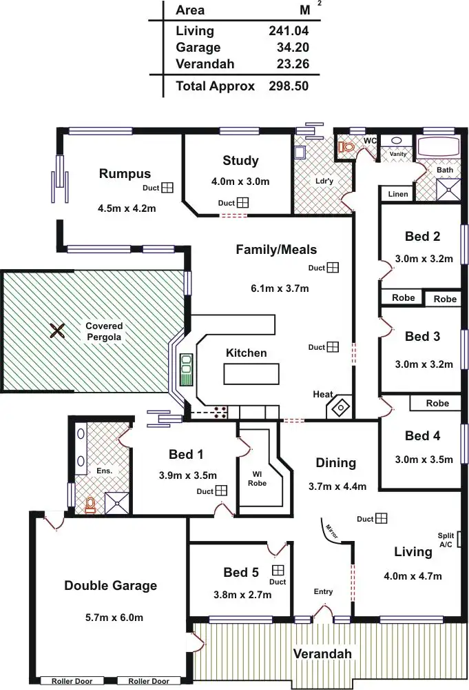 Floorplan of Homely house listing, 42. Mander Crescent, Craigmore SA 5114