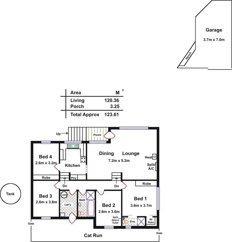 Floorplan of Homely house listing, 40 Teringie Drive, Teringie SA 5072