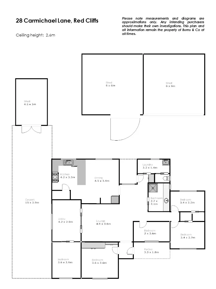 Floorplan of Homely house listing, 28 Carmichael Lane, Red Cliffs VIC 3496