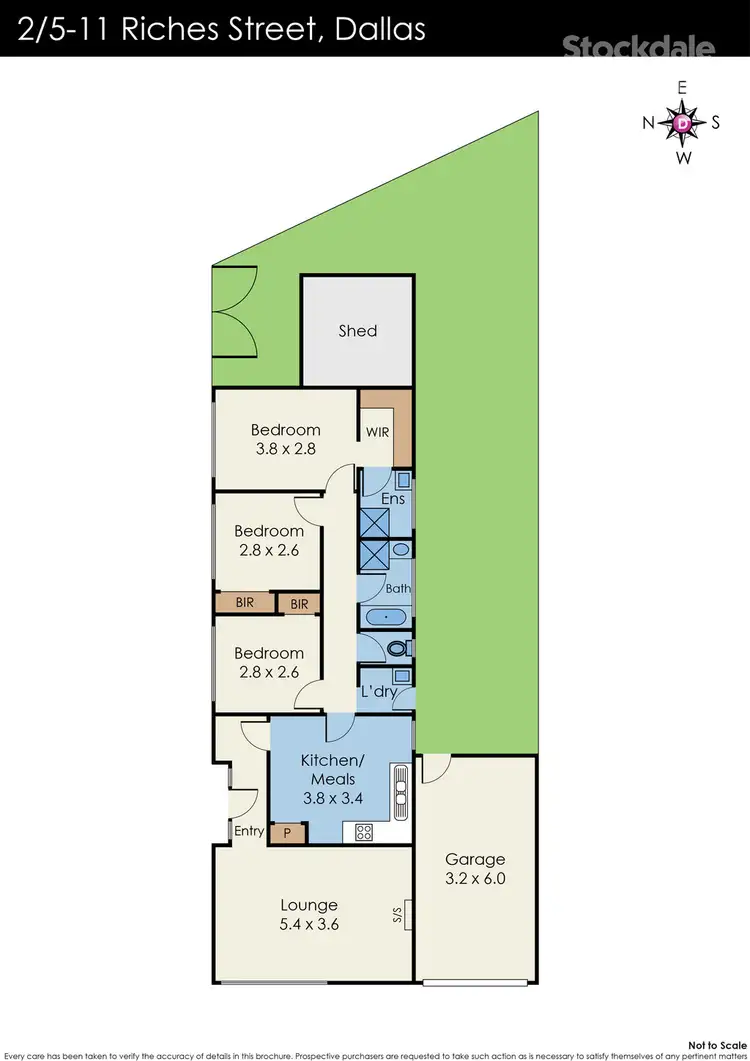 Floorplan of Homely unit listing, 2/5-11 Riches Street, Dallas VIC 3047