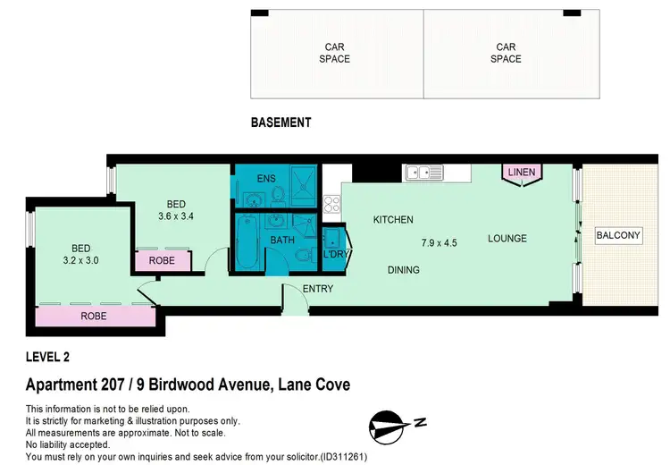 Floorplan of Homely apartment listing, 207/9-13 Birdwood Avenue, Lane Cove NSW 2066