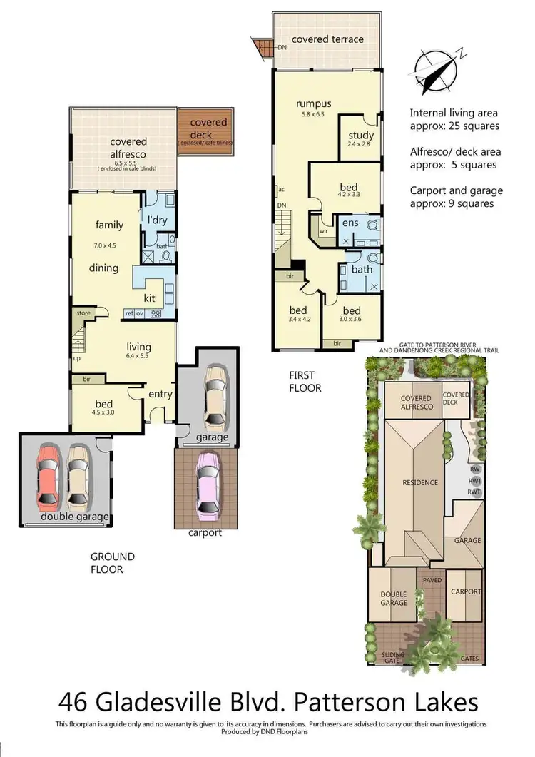 Floorplan of Homely house listing, 46 Gladesville Boulevard, Patterson Lakes VIC 3197
