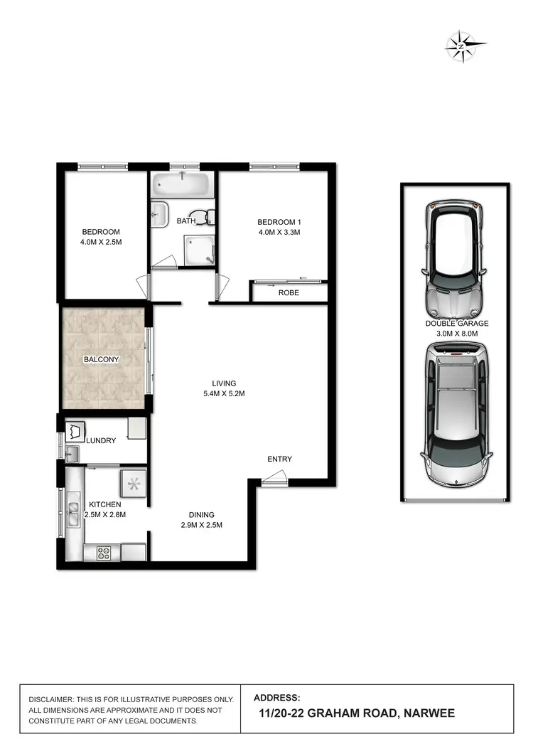Floorplan of Homely unit listing, 11/20-22 Graham Road, Narwee NSW 2209