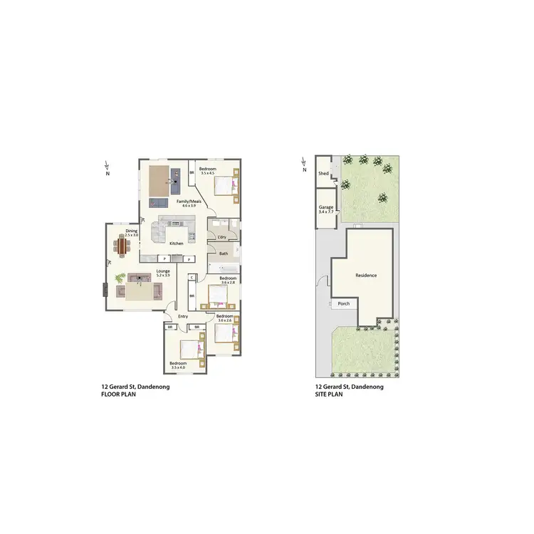 Floorplan of Homely house listing, 12 Gerard Street, Dandenong VIC 3175