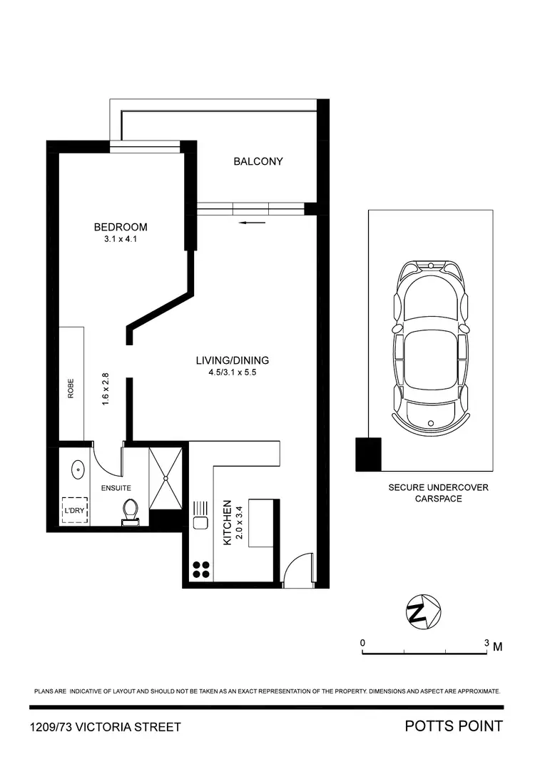 Floorplan of Homely apartment listing, 1209/73 Victoria Street, Potts Point NSW 2011
