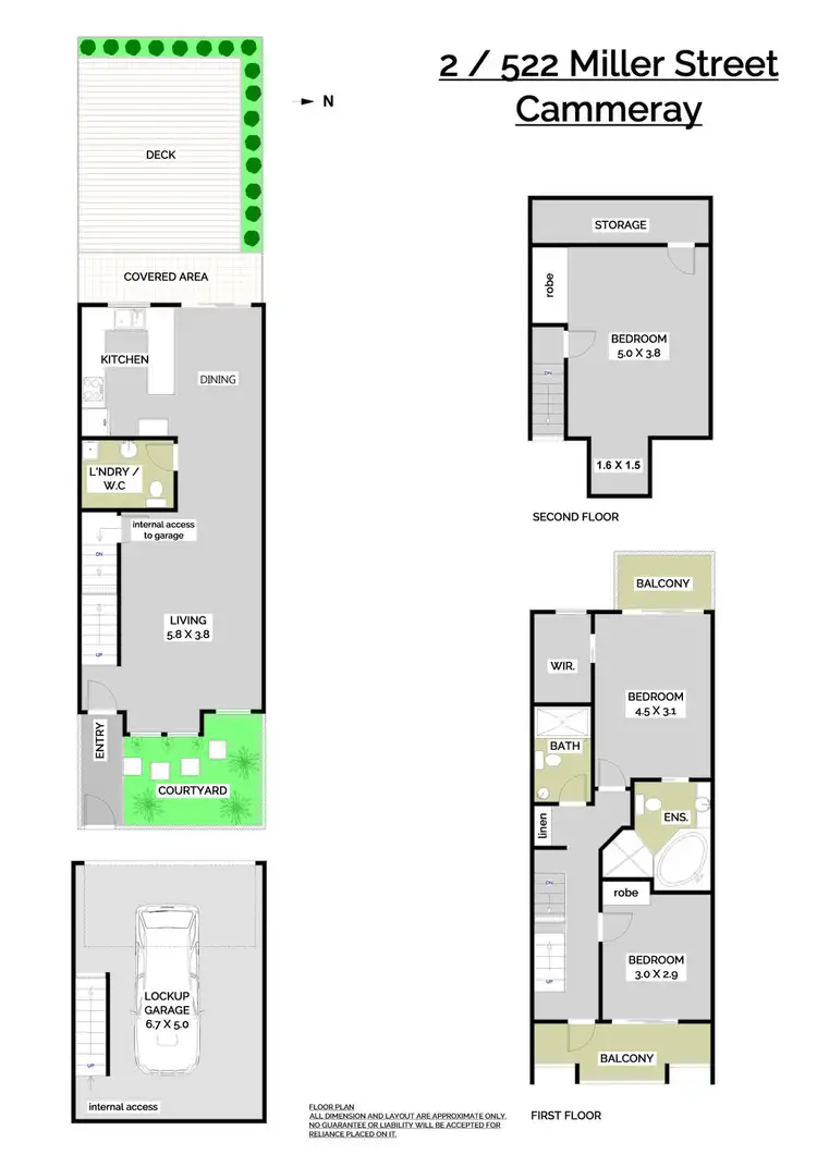 Floorplan of Homely townhouse listing, 2/522 Miller Street, Cammeray NSW 2062