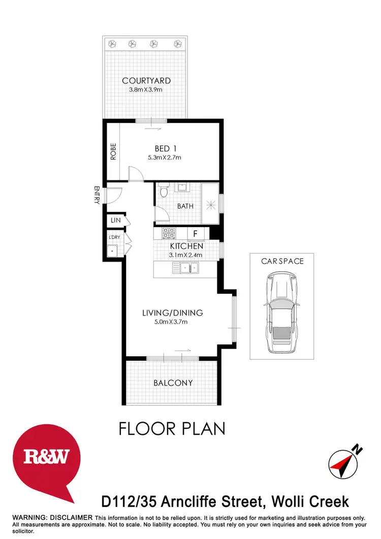 Floorplan of Homely apartment listing, D112/35 Arncliffe Street, Wolli Creek NSW 2205
