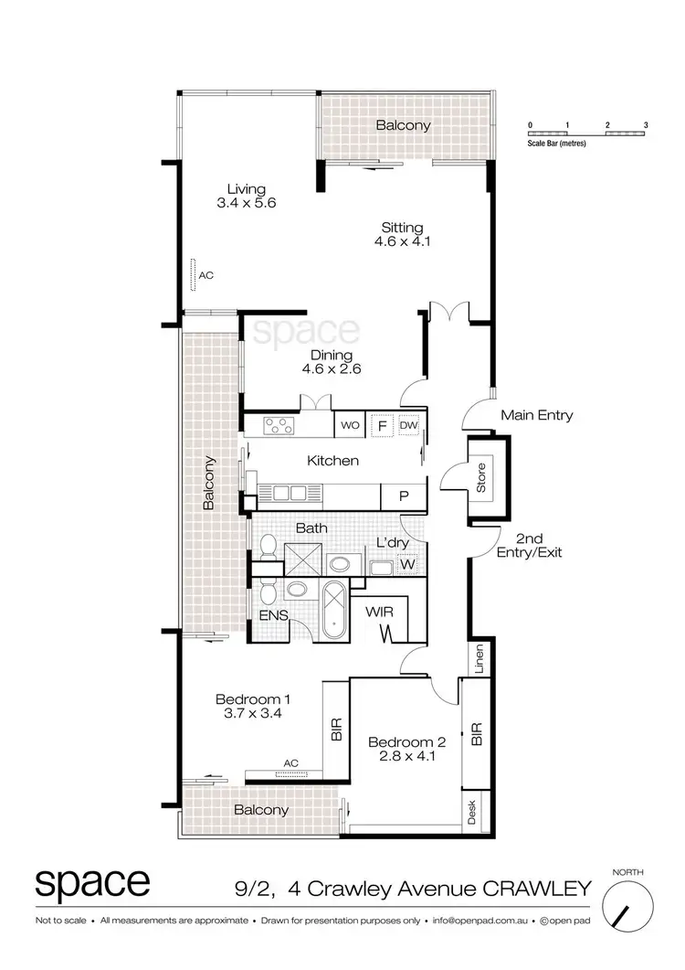 Floorplan of Homely apartment listing, 9/4 Crawley Ave, Crawley WA 6009