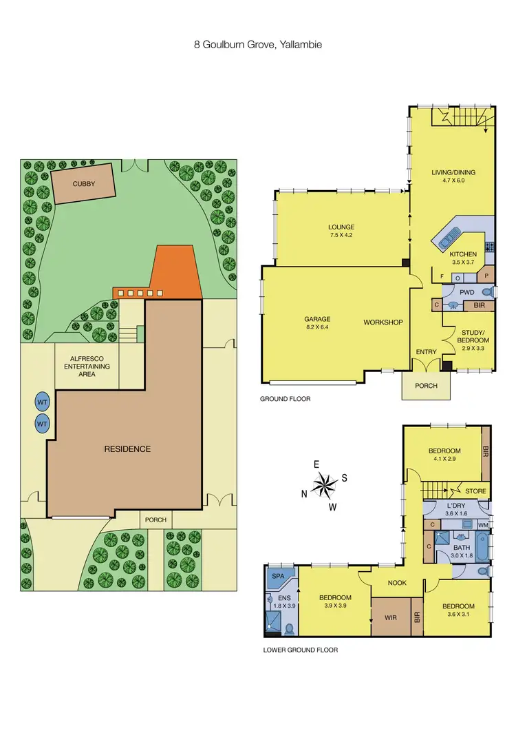 Floorplan of Homely house listing, 8 Goulburn Grove, Yallambie VIC 3085