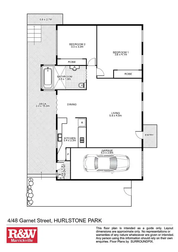 Floorplan of Homely villa listing, 4/48 Garnet Street, Hurlstone Park NSW 2193
