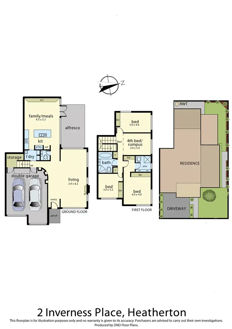 Floorplan of Homely house listing, 2 Inverness Place, Heatherton VIC 3202
