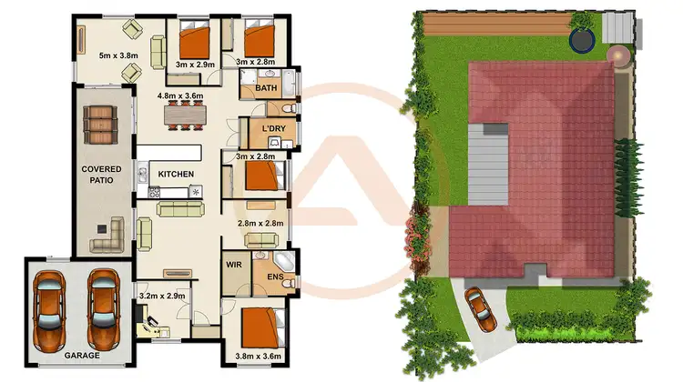 Floorplan of Homely house listing, 5 Montville Place, Forest Lake QLD 4078